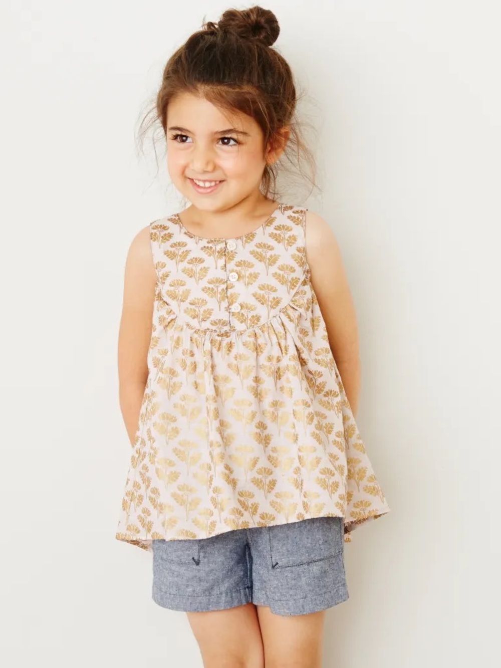 Girls Tea Collection Neutral Tank Top - 5